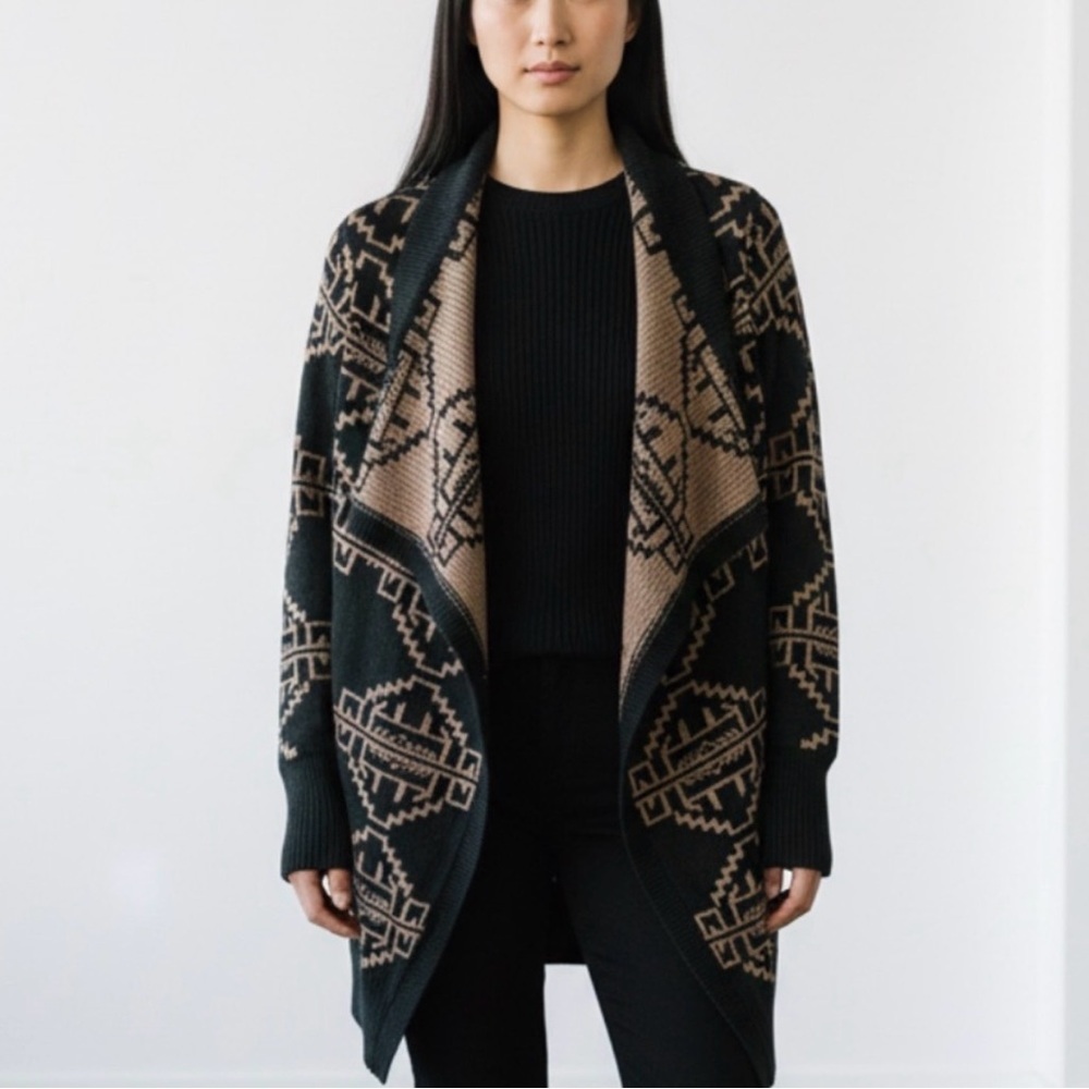 Urban Outfitters Staring at Stars Green and Tan Cardigan, Size S